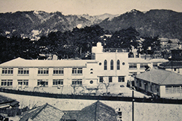 昭和9年5月の真生塾周辺の風景を臨む写真